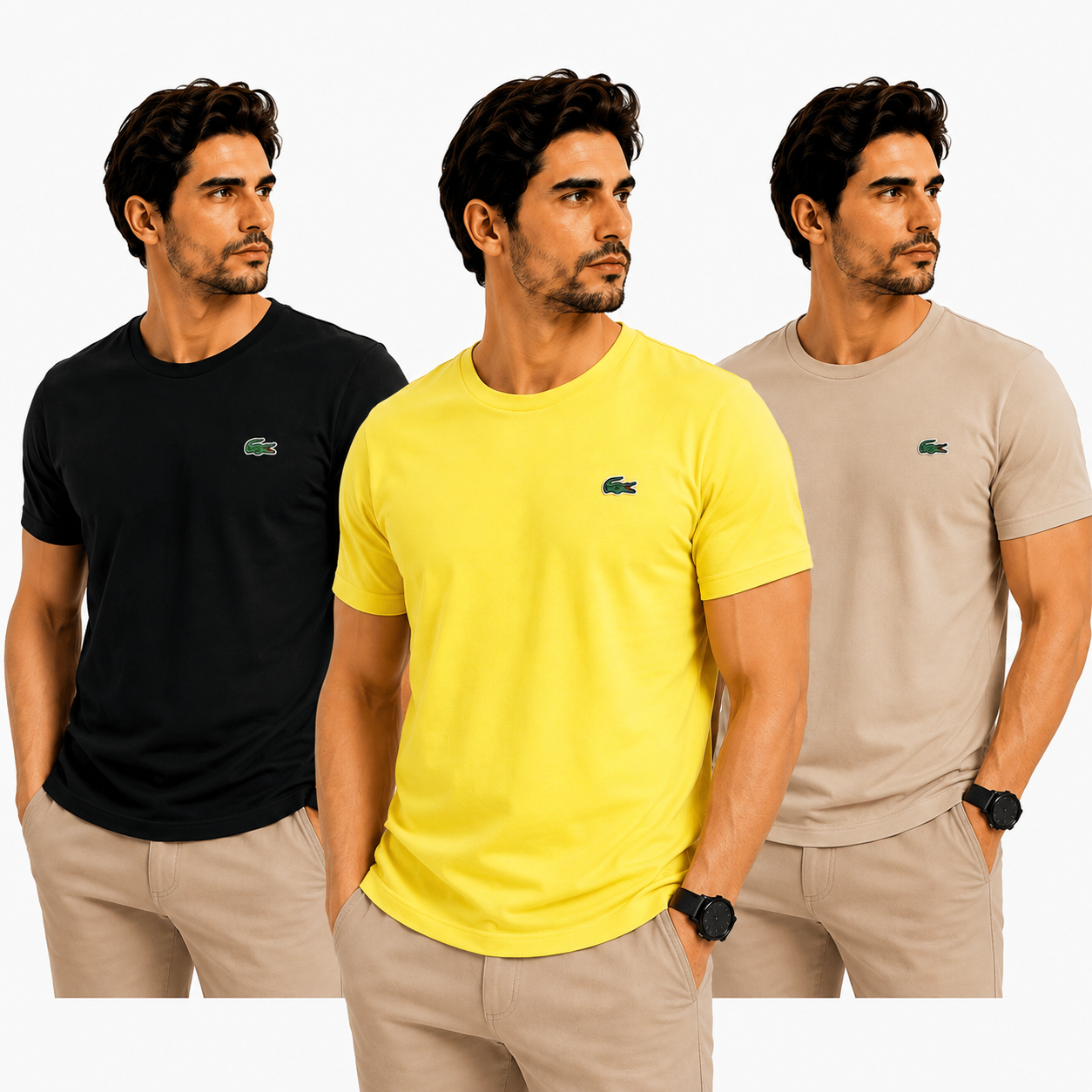 PACK 3 CAMISETAS LACOSTE – EDICIÓN PREMIUM | 70% DE DESCUENTO ¡SOLO HOY! | PAGA AL RECIBIR