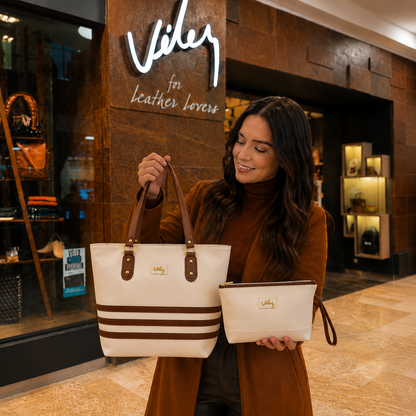Kit 2x1 Esencia Vélez – Bolso Premium + Cosmetiquera de Regalo | 70% OFF