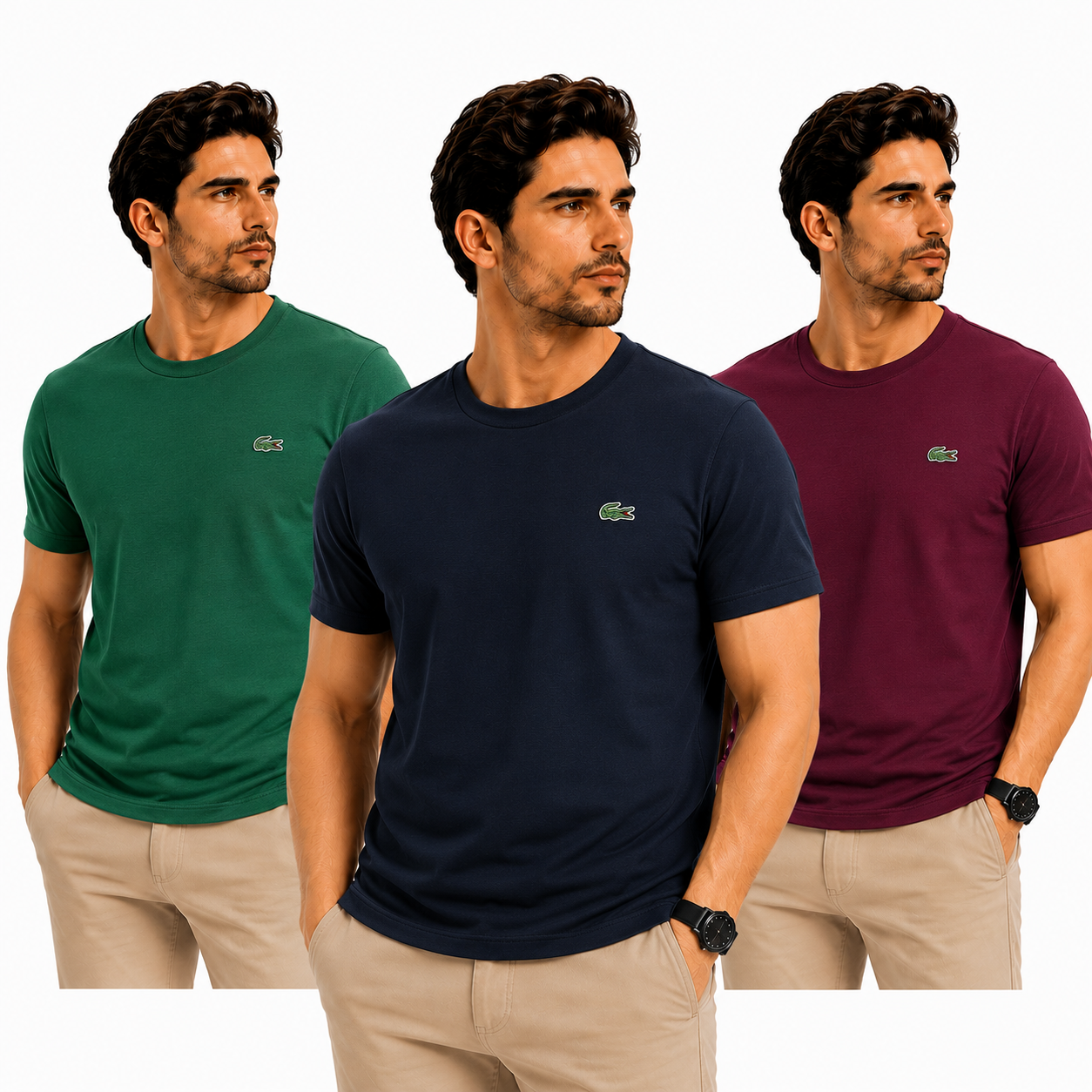 PACK 3 CAMISETAS LACOSTE – EDICIÓN PREMIUM | 70% DE DESCUENTO ¡SOLO HOY! | PAGA AL RECIBIR