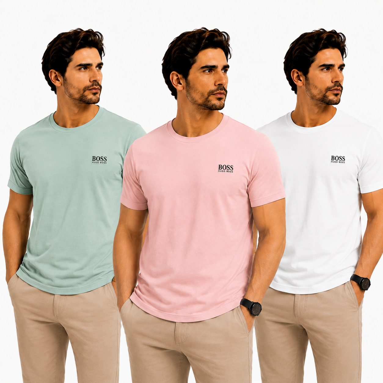 PACK 3 CAMISETAS HUGO BOSS – EDICIÓN PREMIUM | 70% DE DESCUENTO ¡SOLO HOY! | PAGA AL RECIBIR