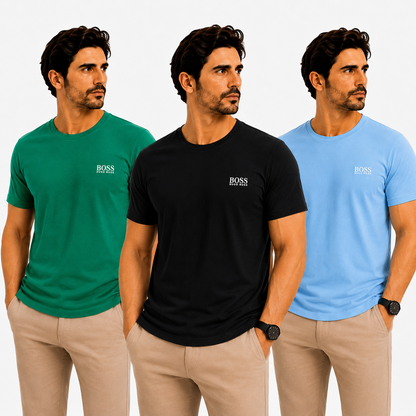 PACK 3 CAMISETAS HUGO BOSS – EDICIÓN PREMIUM | 70% DE DESCUENTO ¡SOLO HOY! | PAGA AL RECIBIR