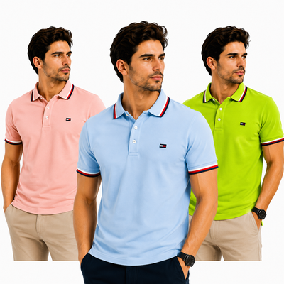 PACK 3 POLOS TOMMY HILFIGER – EDICIÓN PREMIUM | 70% DE DESCUENTO ¡SOLO HOY! | PAGA AL RECIBIR